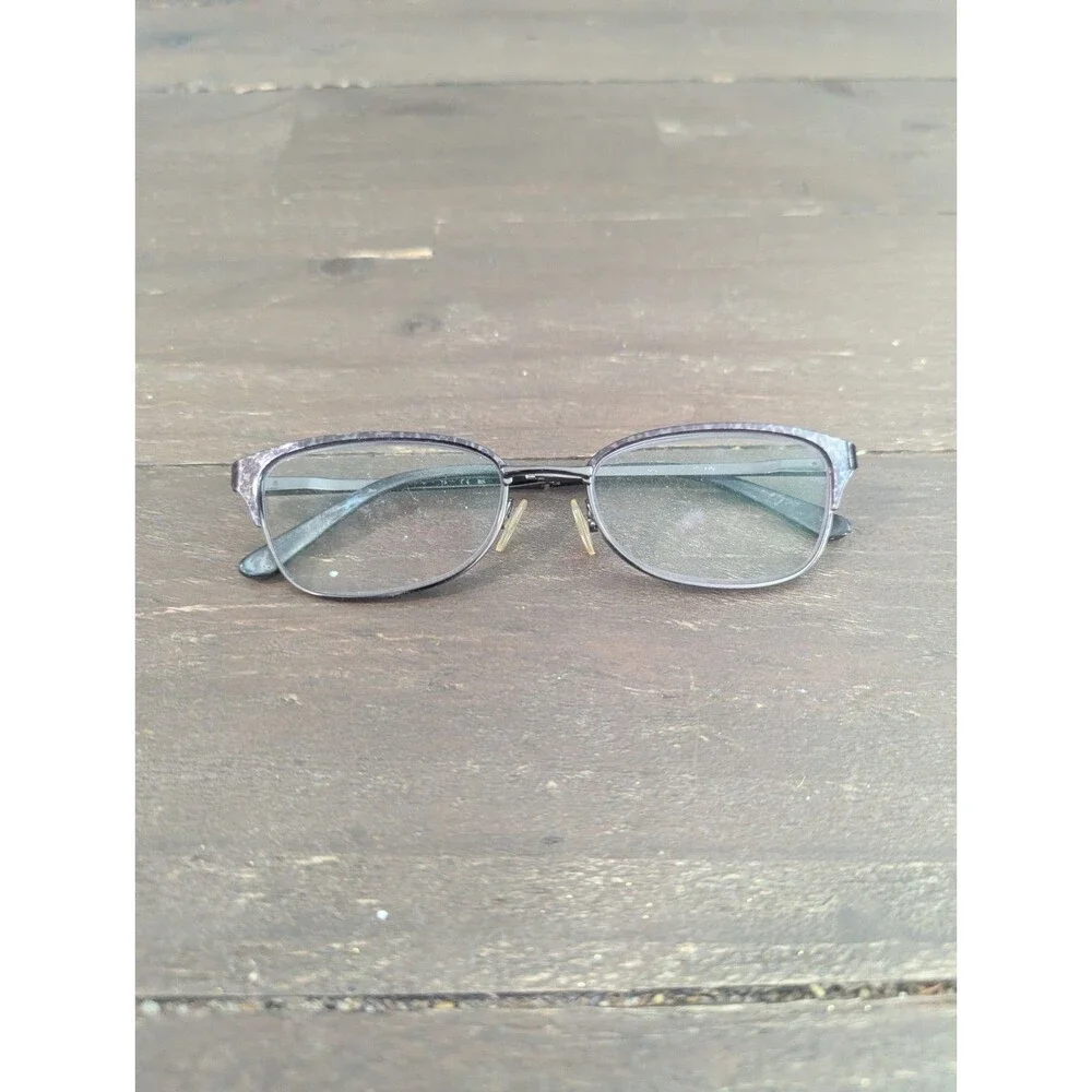 Jimmy Choo Eyeglasses 92 FJB Leopard Purple/Silver Metal Frame Italy‎ Read